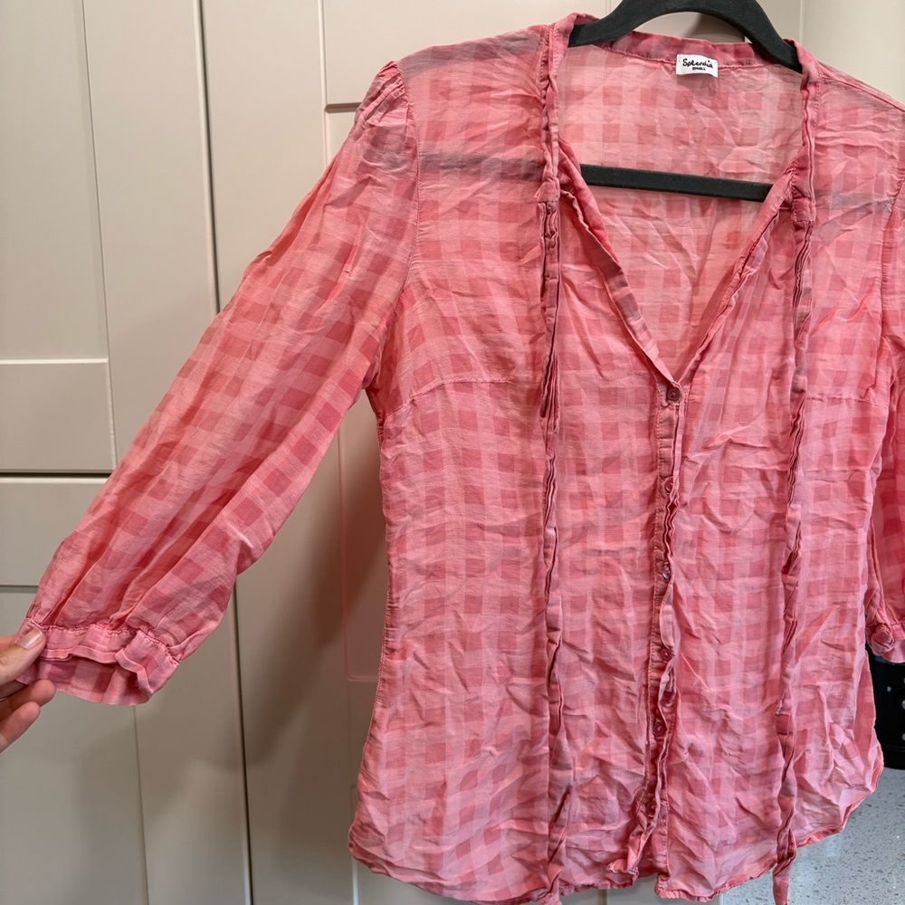 Splendid plaid button down top - Picture 3 of 5